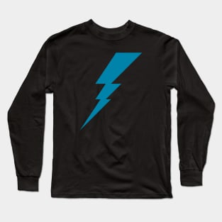 Lightning Bolt geometric Blue Symbol Long Sleeve T-Shirt